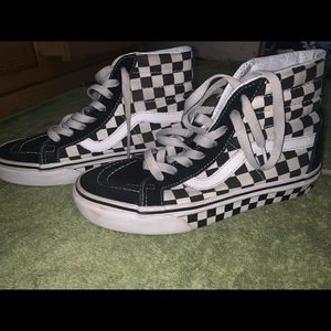 Checkerboard hightop vans